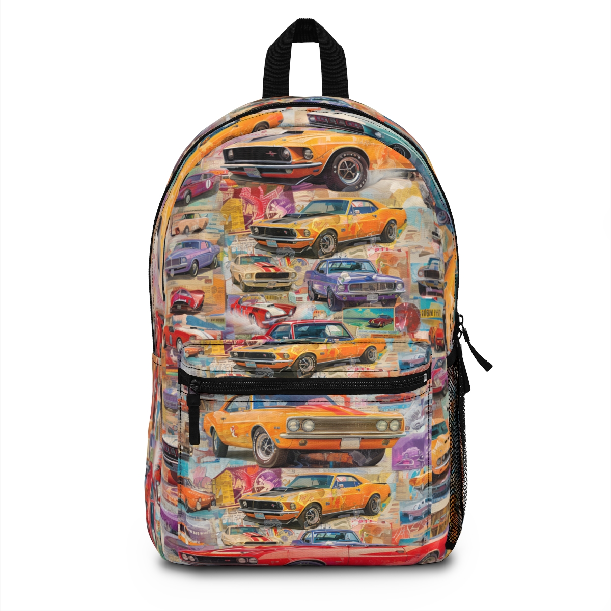 Rev Up Your Style with Our Muscle Car Design Backpack